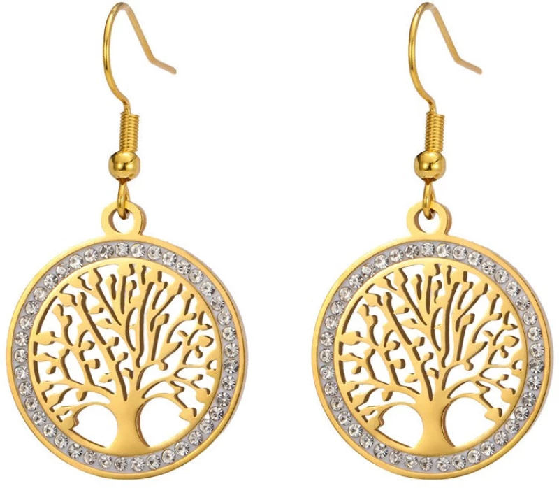Σκουλαρίκια LM1052 Tree of Life Χρυσό Golden
