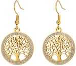 Σκουλαρίκια LM1052 Tree of Life Χρυσό Golden