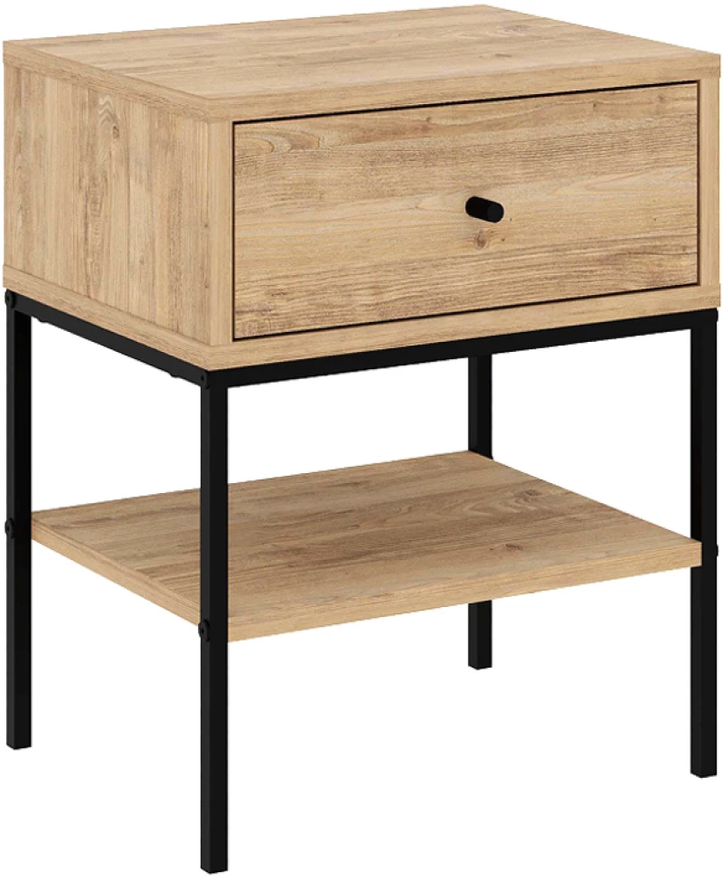 Κομοδίνο Lisa Megapap χρώμα saphhire oak 45x35x56εκ.