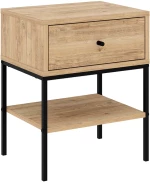 Κομοδίνο Lisa Megapap χρώμα saphhire oak 45x35x56εκ.