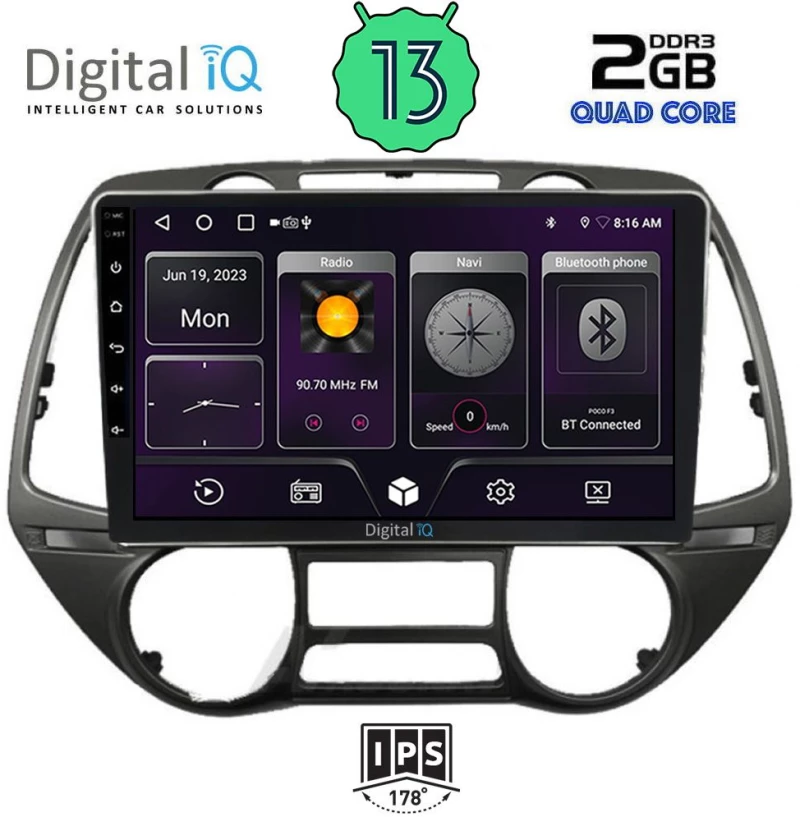 DIGITAL IQ BXB 1226_GPS  (9inc) MULTIMEDIA TABLET OEM HYUNDAI i20 mod. 2008-2013