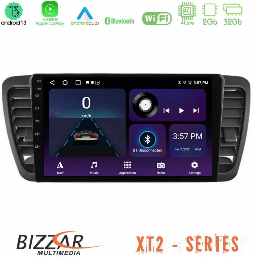 Bizzar XT2 Series 4Core Android13 2+32GB Subaru Legacy/Outback 2002-2008 Navigation Multimedia Tablet 9"