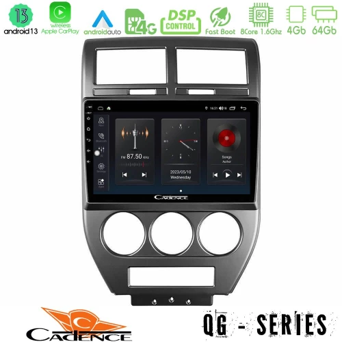 Cadence QG Series 8Core Android13 4+64GB Jeep Compass/Patriot 2007-2008 Navigation Multimedia Tablet 10"