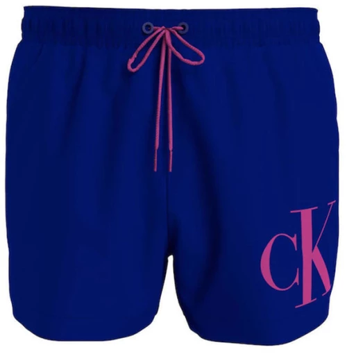 Calvin klein ανδρικό μαγιό μπλέ polyester regular fit km0km00967-c7n
