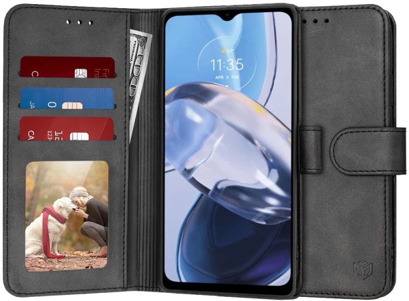 Techsuit - Diary Book - Motorola Moto E22 / Moto E22i - Black