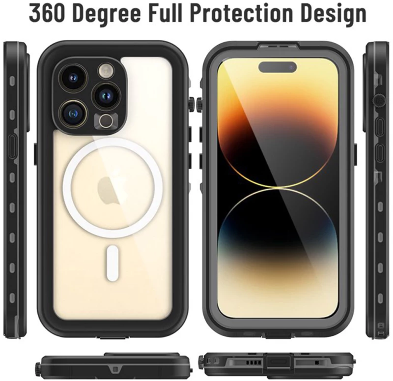 ShellBox - Waterproof IP68 Case - iPhone 14 Pro - Black
