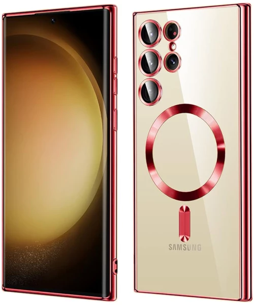 Techsuit - Luxury Crystal MagSafe - Samsung Galaxy S23 Ultra - Red