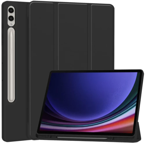 Techsuit - Flex Trifold (with Pencil Holder) - Samsung Galaxy Tab S9 Plus - Black