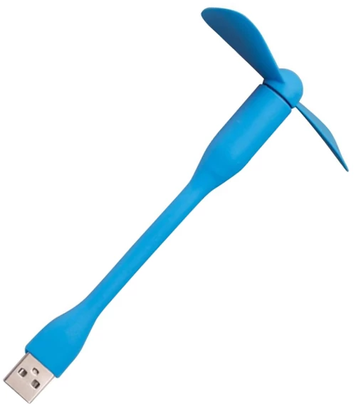 Techsuit - Mini USB Fan (TUF1) - Portable, Flexible, Bendable, 5V - Blue