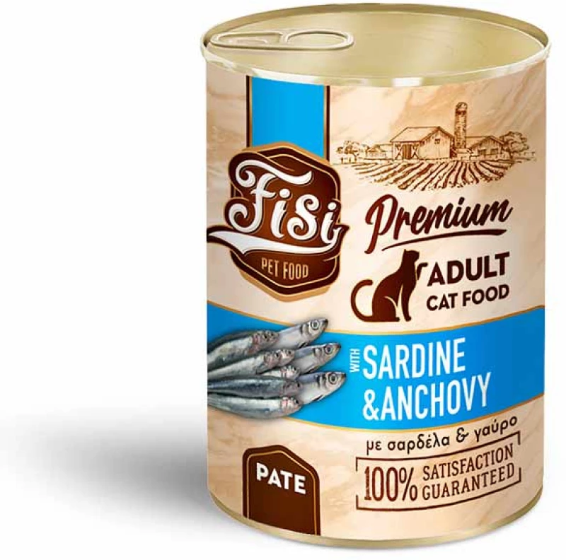 Fisi Cat Adult Πατέ με Γαύρο & Σαρδέλα 400gr