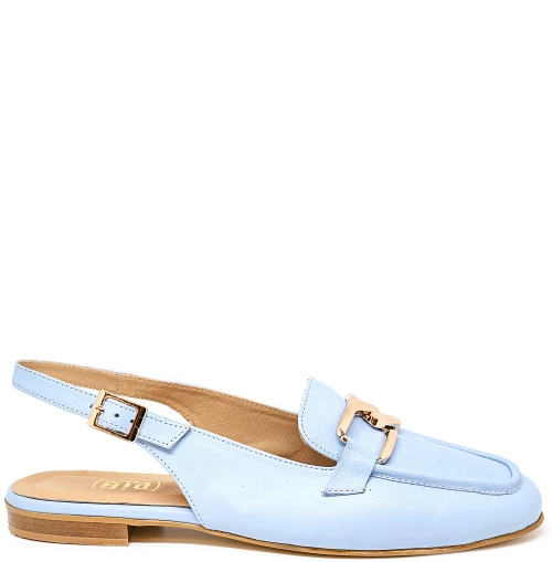 Bigshoes GA1153-11 Δερμάτινη Μπαλαρίνα Σιέλ