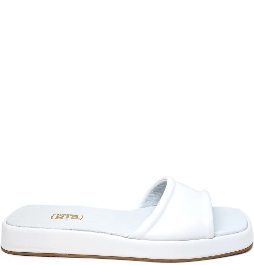Bigshoes GA0304-02 Δερμάτινo Mule Λευκό