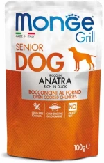 Monge Dog Grill Rich in Senior με Πάπια 100gr