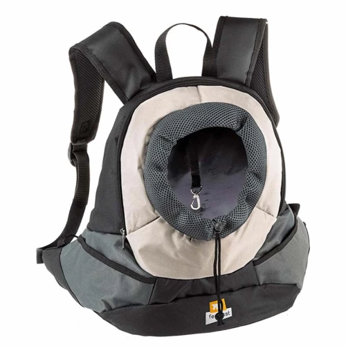 Ferplast Kangoo Τσάντα Μεταφοράς Πλάτης Large Γκρι 41.5x20x43cm