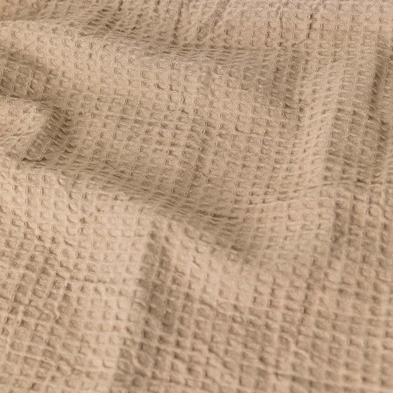 Κουβέρτα Πικέ Μονή (160x260) Waffle Μπεζ βαμβακερή Borea