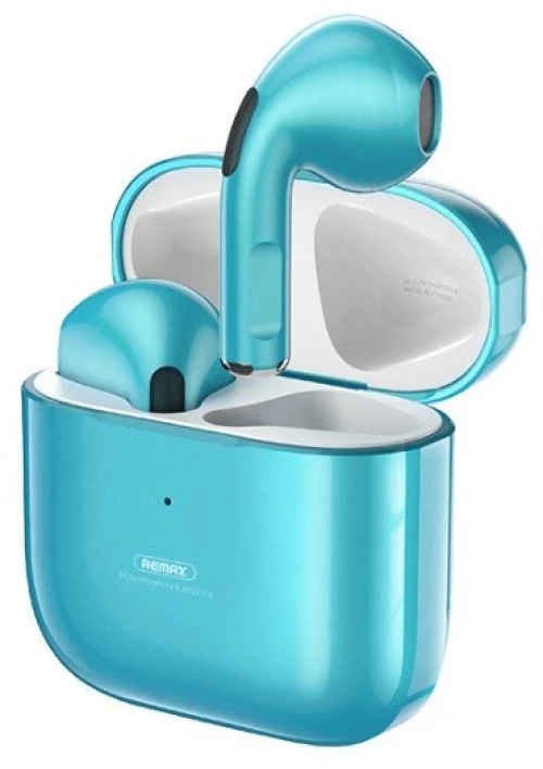 Remax TWS-10i Earbud Bluetooth Ακουστικά με Θήκη Φόρτισης Μπλε