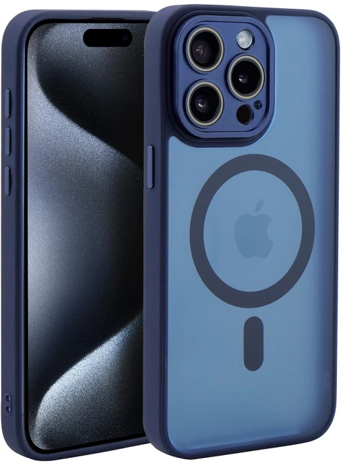 Hybrid Θήκη Σιλικόνης Με Magsafe & Metal Camera Lens Protection iPhone 15 Μπλε