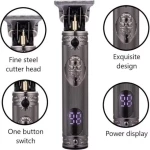 Kemei ΚΜ-700H Επαναφορτιζόμενη Κουρευτική Μηχανή Granite Gray