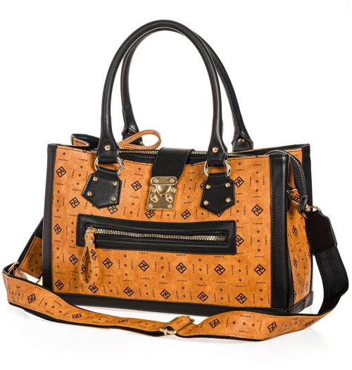 Τσάντα Χειρός Pierro Accessories 90822PM11 Camel Καφέ