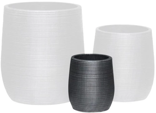 WOODWELL FLOWER POT-16 Φ23x26cm, Cement Απόχρωση Anthracite Φ23x26cm Ε6316,Α