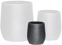 WOODWELL FLOWER POT-16 Φ23x26cm, Cement Απόχρωση Anthracite Φ23x26cm Ε6316,Α