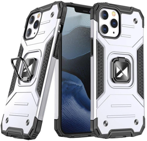 Ring Armor Case Kickstand iPhone 15 Ασημί
