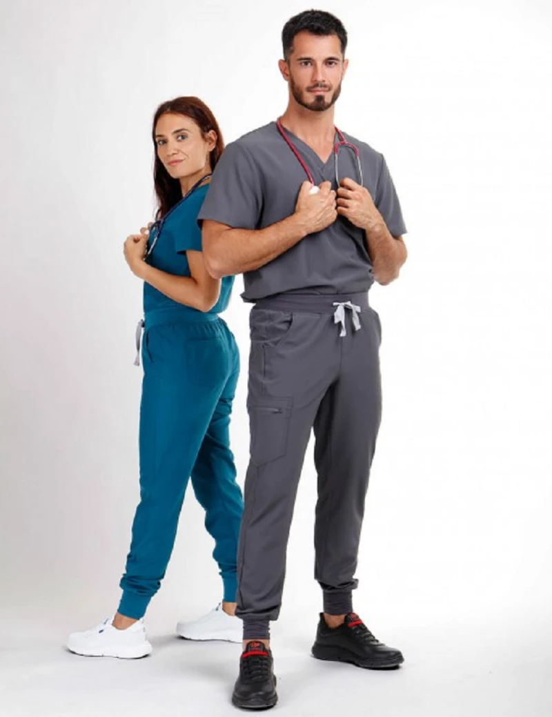 Unisex Ελαστικό Αδιάβροχο Παντελόνι Ιατρικής Αισθητικής Γκρί - Nobby Pants Grey
