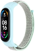 Λουράκι Nylon για Mi Band 3/4/5/6/7-Light Green OEM