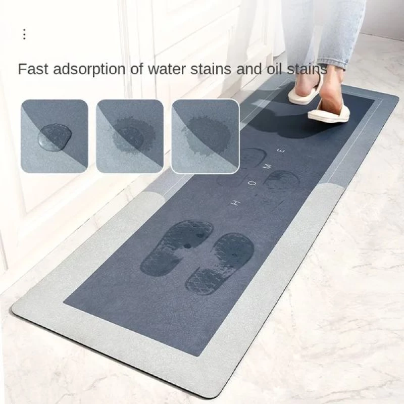 Lalos Χαλάκι Μπάνιου Αποστράγγισης Bathroom 40x120cm Μπλε 9101-A