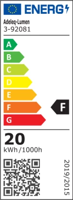 Adeleq Φωτιστικό LED Οβάλ Αλουμινίου LED 60cm 20W CCT Λευκό 3-92081