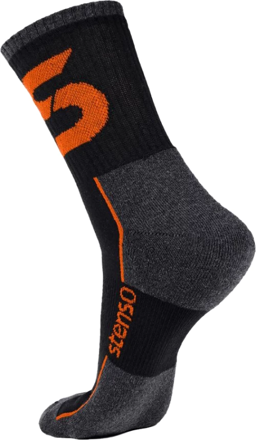 Ελαστικές Κάλτσες Εργασίας Πορτοκαλί - Stenso Socks Grey Orange