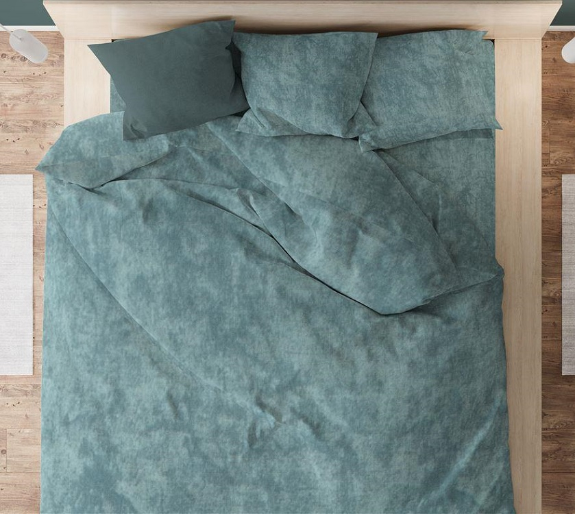 Παπλωματοθήκη Μονή 160x240 Premium Shadow 616 Petrol βαμβακερή Dimcol