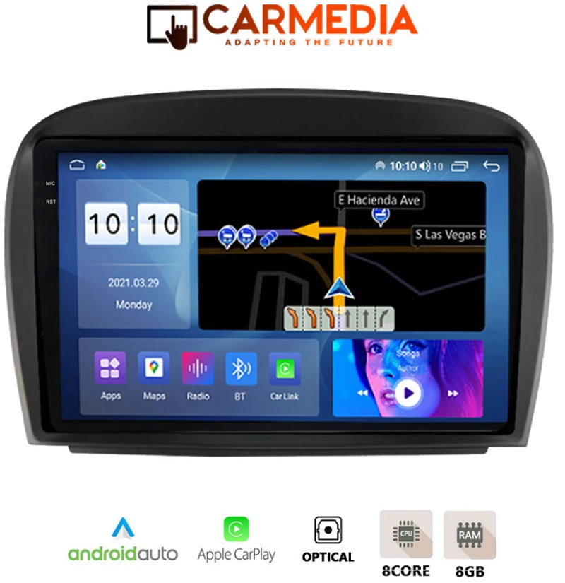 CARMEDIA CM8095-13 PLUS TABLET 9.5'' OEM MERCEDES SL (R230) FACELIFT 2006-2012