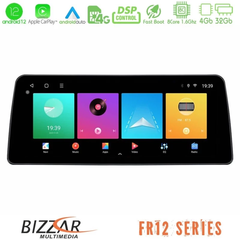 Bizzar Car Pad FR12 Series Ford Focus 1999-2004 8Core Android 12 4+32GB Navigation Multimedia Tablet 12.3″