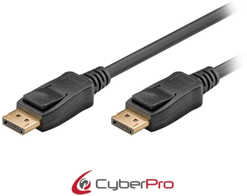 CYBERPRO CP-DP010, Καλώδιο DisplayPort σε DisplayPort, M/M, v1.4, 4K@120Hz, 8K@60Hz, 1 μέτρο