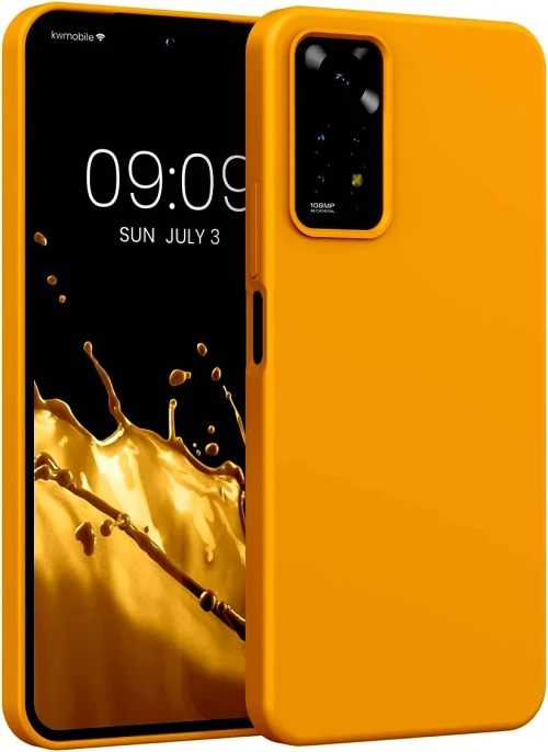KWmobile Soft Flexible Rubber Cover - Θήκη Σιλικόνης Xiaomi Redmi Note 11 Pro / Redmi Note 12 Pro 4G - Mango (57373.191)