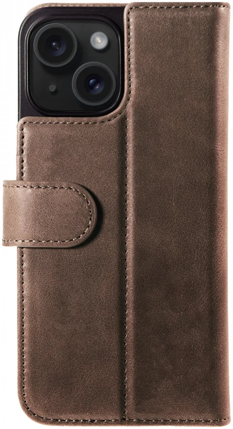 Rosso Elite - MagSafe Δερμάτινη Θήκη / Πορτοφόλι - Apple iPhone 15 - Brown (8719246419959)