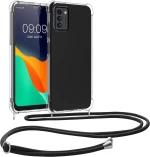 KWmobile Διάφανη Θήκη Σιλικόνης με Λουράκι Λαιμού - Nokia G22 - Black / Transparent (61196.03)