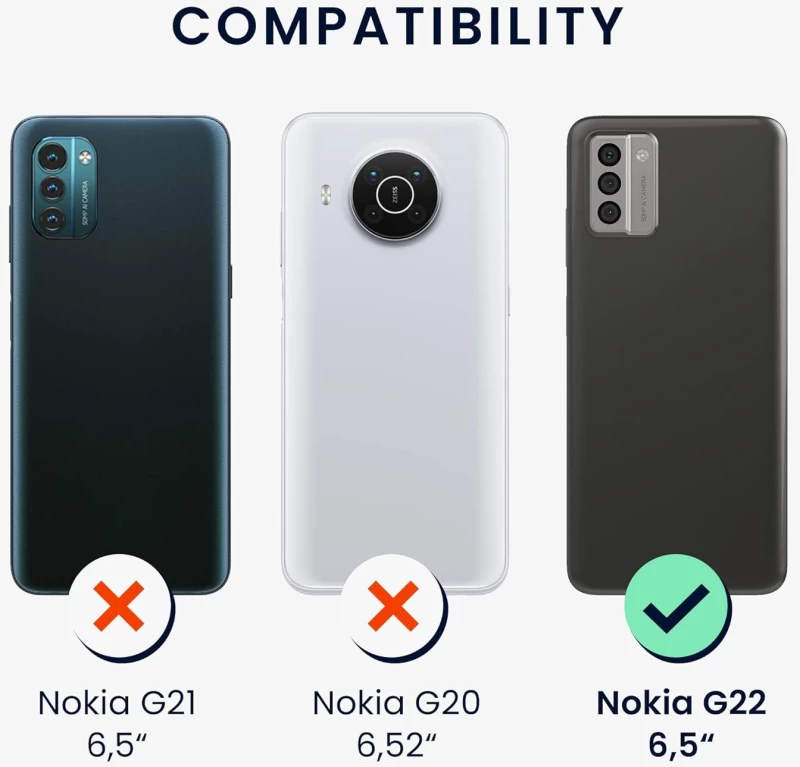 KWmobile Διάφανη Θήκη Σιλικόνης με Λουράκι Λαιμού - Nokia G22 - Black / Transparent (61196.03)