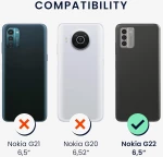 KWmobile Διάφανη Θήκη Σιλικόνης με Λουράκι Λαιμού - Nokia G22 - Black / Transparent (61196.03)