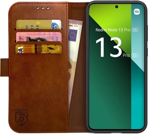 PU Θήκη Πορτοφόλι - Xiaomi Redmi Note 13 Pro 5G / Poco X6 - Rosso Element - Brown (8719246433856)
