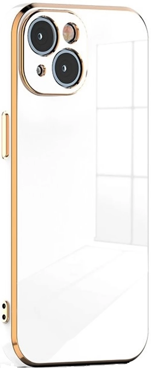 Bodycell Gold Plated - Θήκη Σιλικόνης Apple iPhone 15 Plus - White (5206015073786)