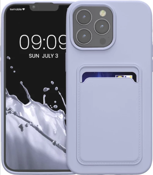 KWmobile Θήκη Σιλικόνης με Υποδοχή για Κάρτα - Apple iPhone 15 Pro Max - Lavender (62020.108)