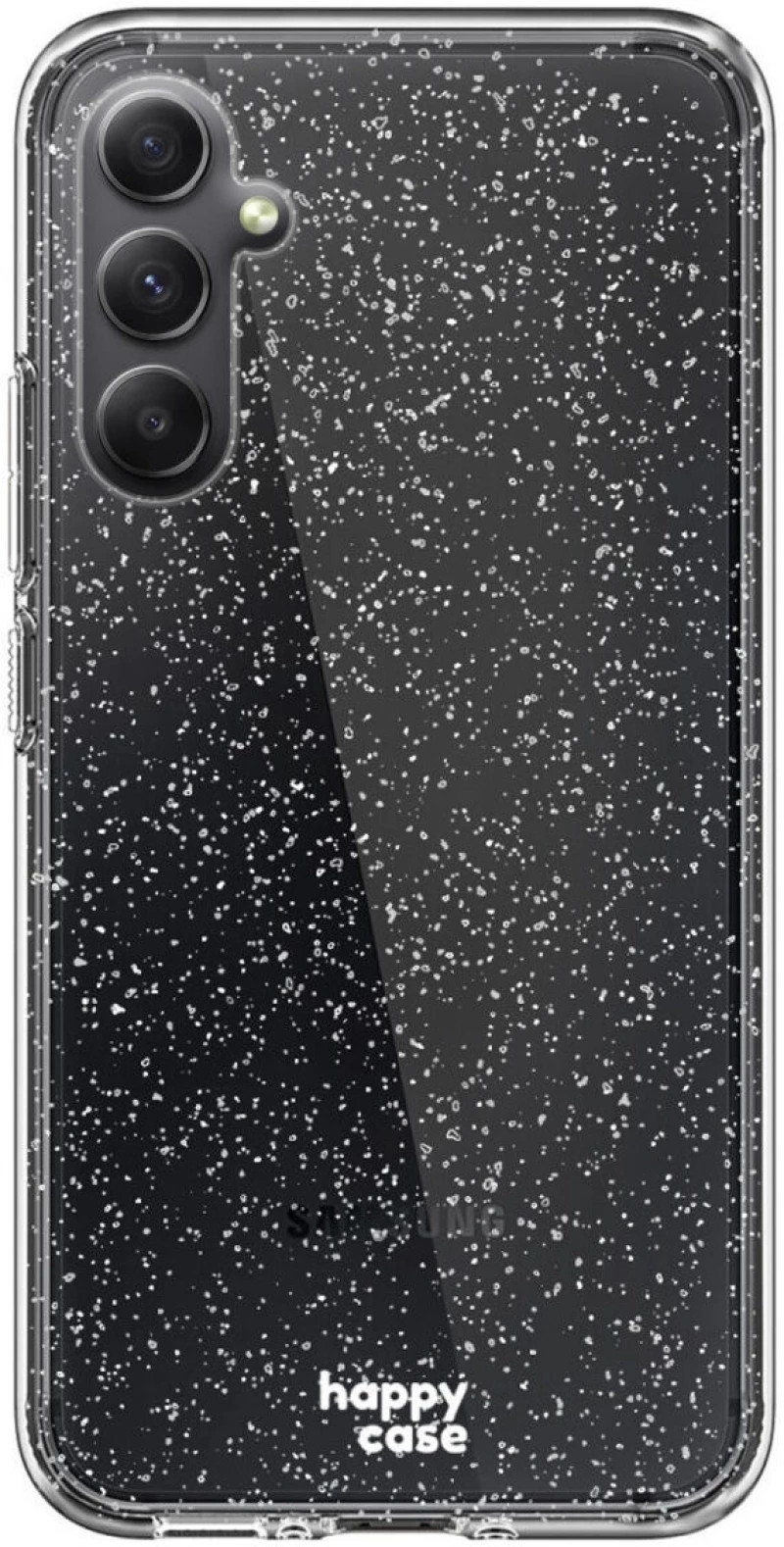 Διάφανη Θήκη Σιλικόνης - Samsung Galaxy S24 - HappyCase - Glitter Print (8719246442445)