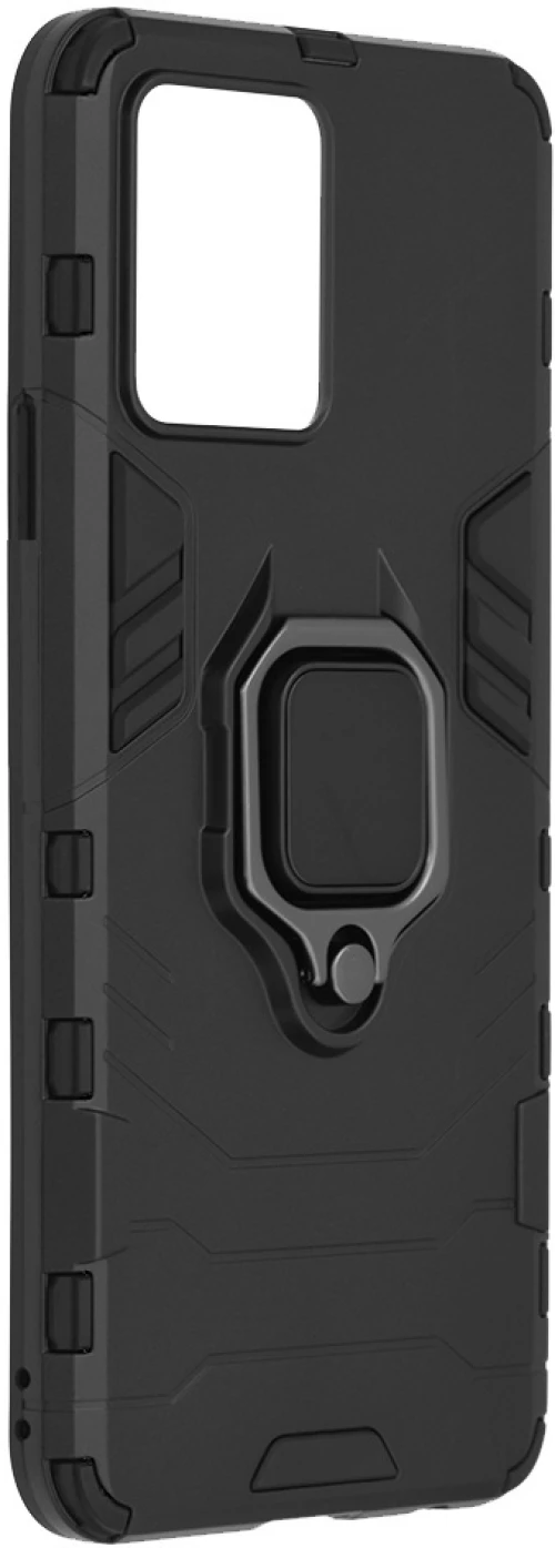 Techsuit Silicone Shield - Ανθεκτική Θήκη Apple iPhone 12 mini με Μεταλλικό Ring Holder - Black (5949419047068)