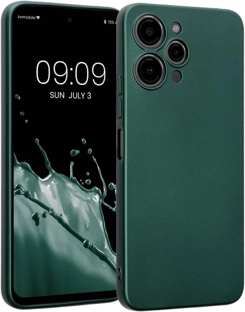 KWmobile Θήκη Σιλικόνης Xiaomi Redmi 12 με Πλαίσιο Κάμερας - Metallic Teal (61880.14)