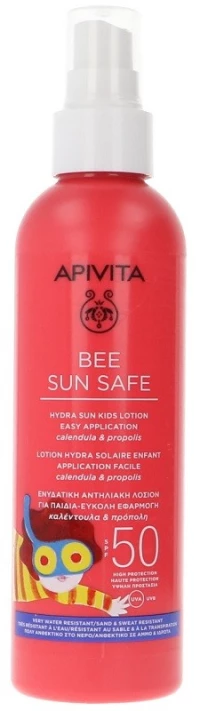 APIVITA bee sun safe hydra sun kids lotion spf50 παιδική αντηλιακή λοσιόν 200ml