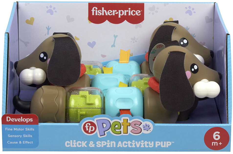 FISHER PRICE CLICK & SPIN ΣΚΥΛΑΚΙ ΔΡΑΣΤΗΡΙΟΤΗΤΩΝ  (#HTW91)