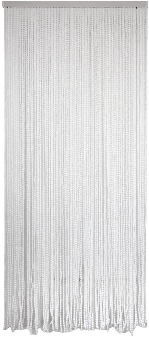 Κουρτίνα pompon κρόσι λευκή 90x200cm