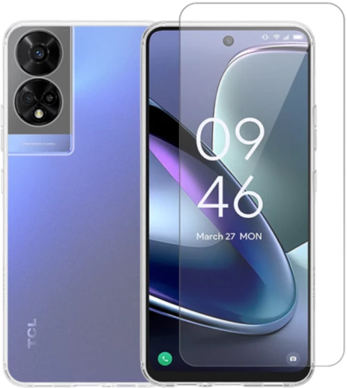 Σετ Διάφανη Θήκη Σιλικόνης & Tempered Glass - TCL 50 5G - Vivid Set Gelly Case & Tempered Glass - Transparent (VIGELLY373GLASSTN)